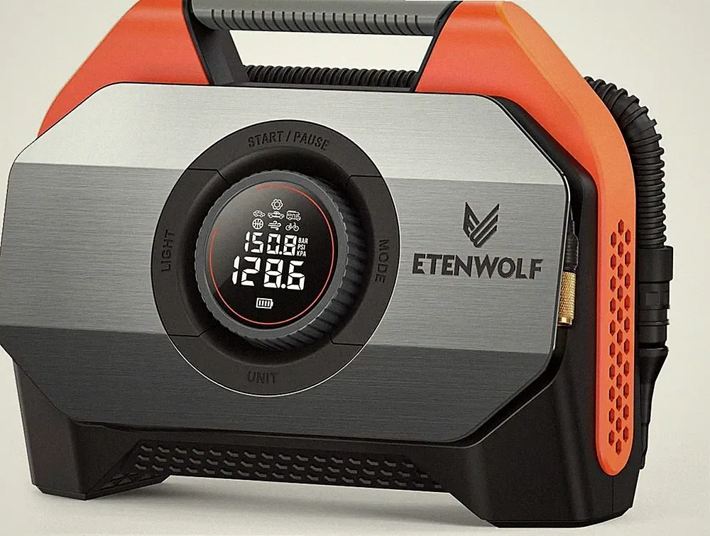 ETENWOLF VORTEX S6 Tire Inflator Cordless Air Pump 19200mAh Orange