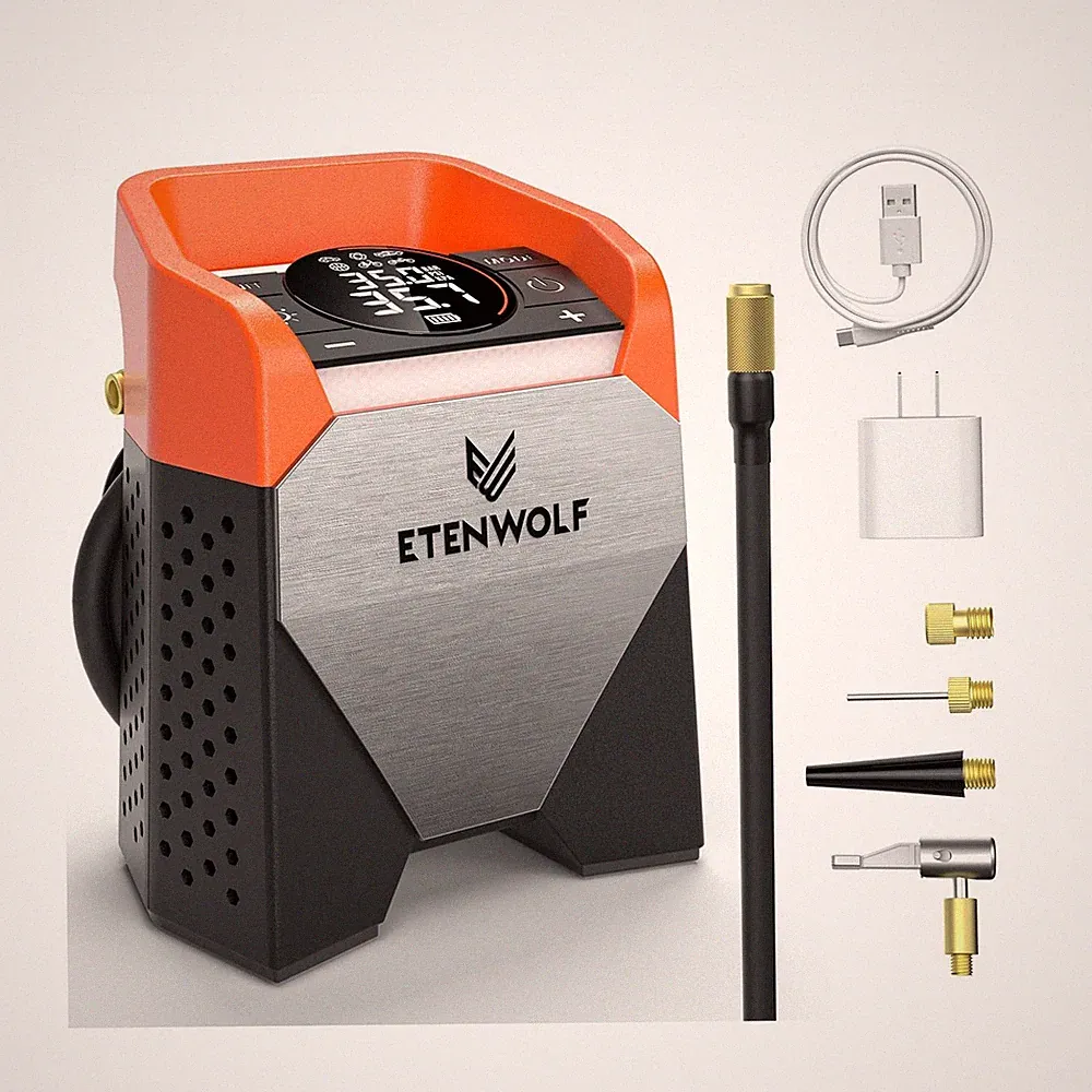 ETENWOLF Zephyr S5 Heavy-Duty Tire Inflator Portable Air Compressor, 160PSI &...