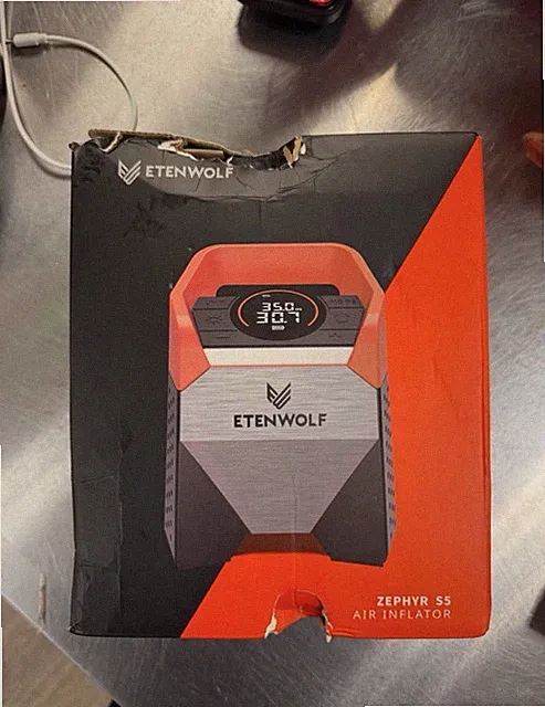 ETENWOLF Zephyr S5 Portable Tire Air Inflator Kit w/ Air Chuck & Adapters