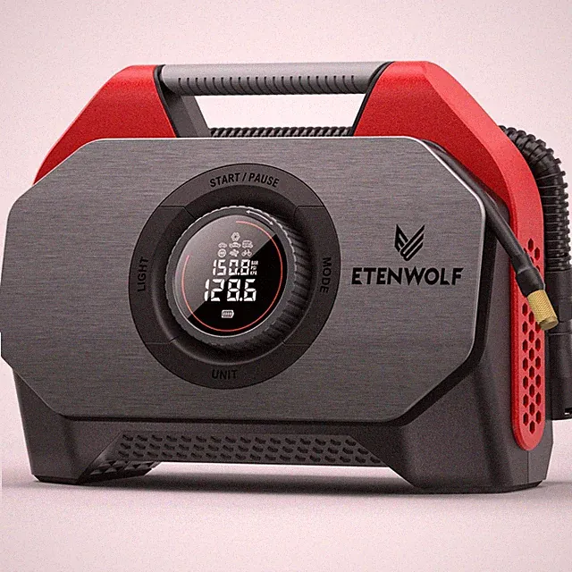 Vortex S6SE Cordless Tire Inflator, 160 PSI, 15600mAh, Dual Cylinder, Red