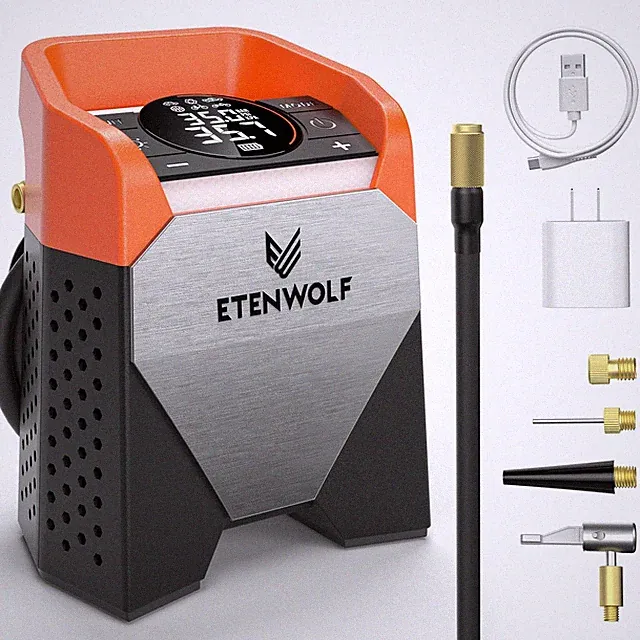 Zephyr S5 Heavy-Duty Tire Inflator Portable Compressor, 160PSI &15600mAh Cord...